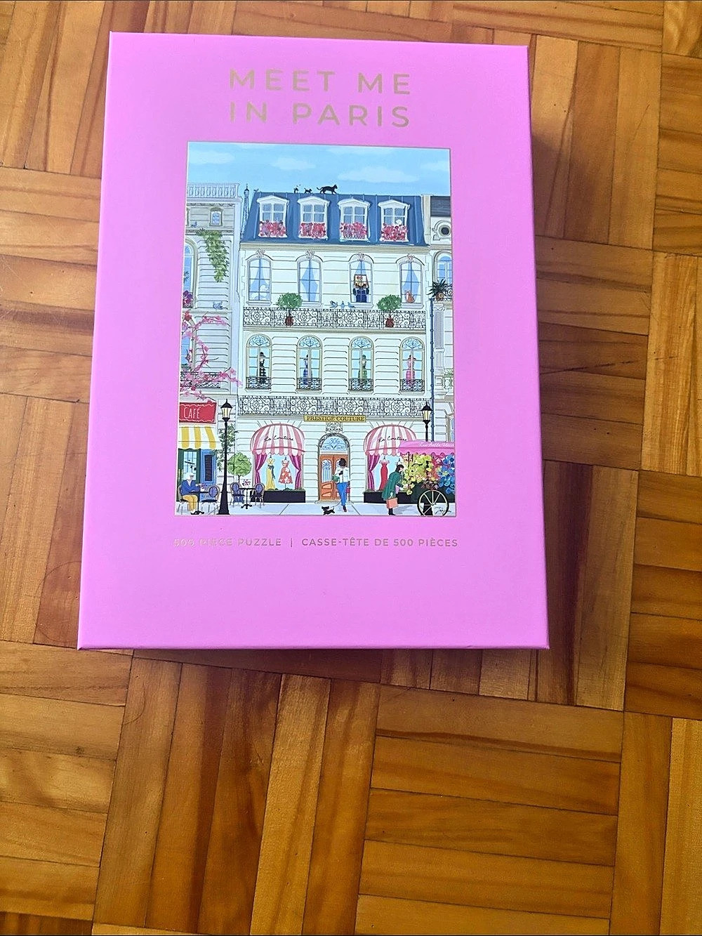 Hobbry Meet Me in Paris Jigsaw Puzzle Set Pink & Blue